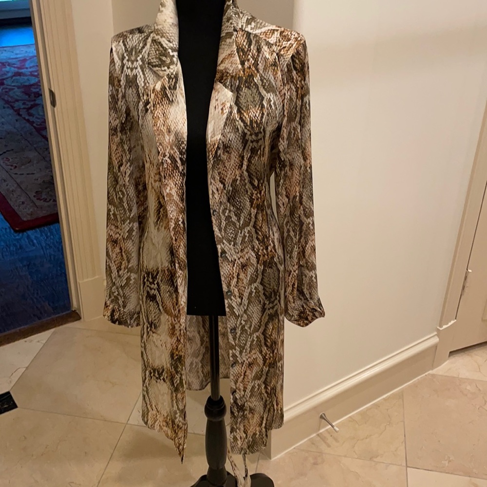 Long jacket or as a dress, lightweight and sheer